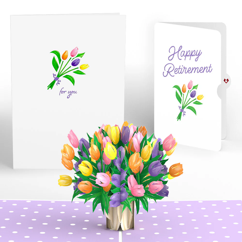Tulips Retirement Pop-Up Card and Sentiment Set