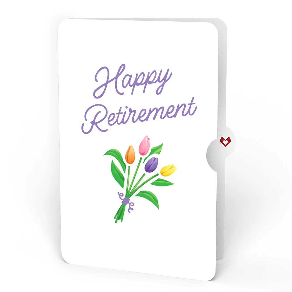 Tulips Retirement Pop-Up Card and Sentiment Set - Image 4