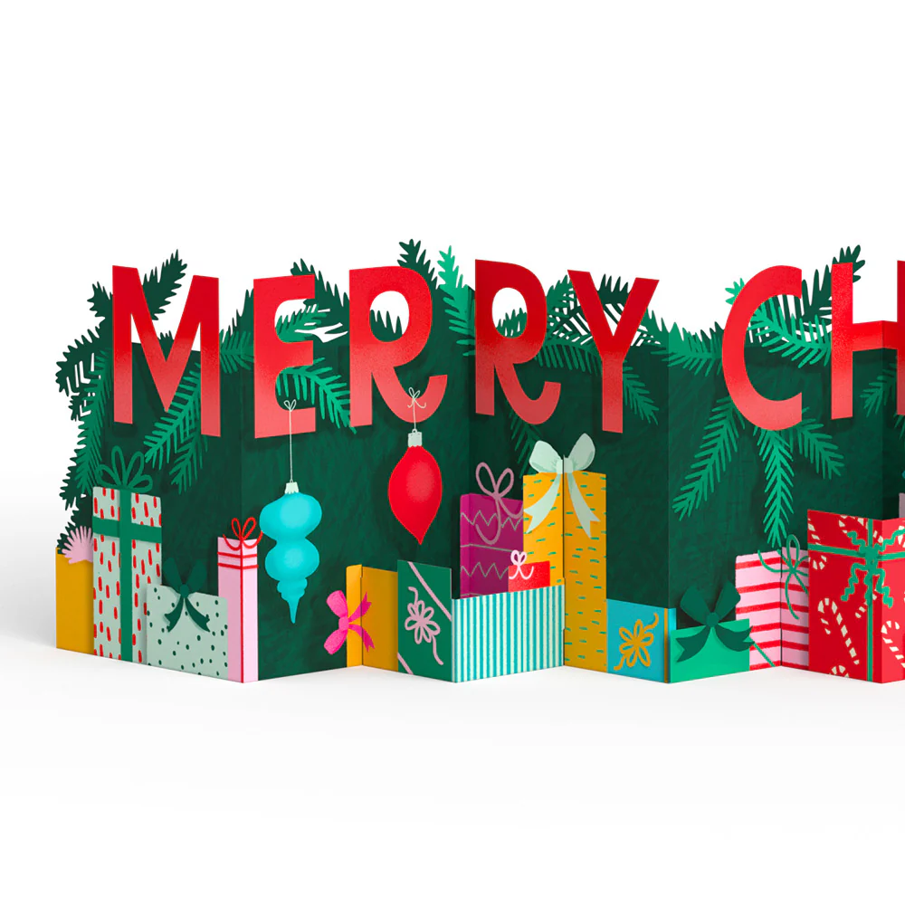 Under the Tree Merry Christmas Loooooong Card™ (Expands to 2 feet) and Sentiment Set for Baby - Image 3