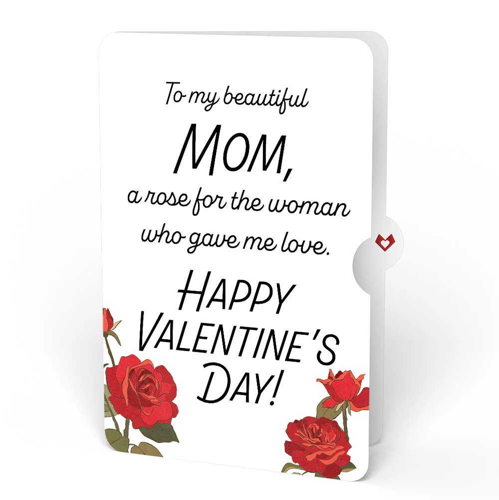 Valentine's Day Flower Bouquet and Sentiment Set for Mom - Image 4
