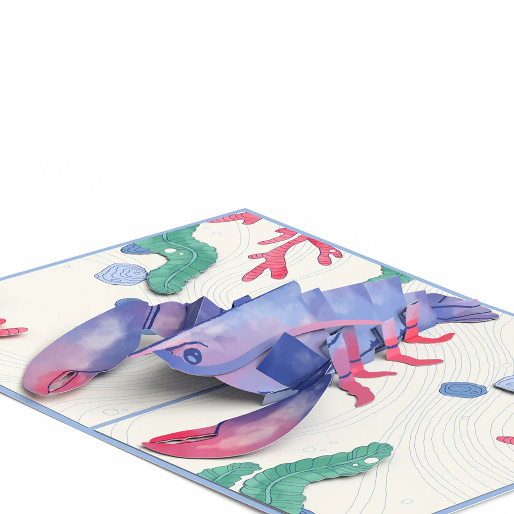 Vibrant Lobster Thank You Pop-Up Card and Sentiment Set - Image 3