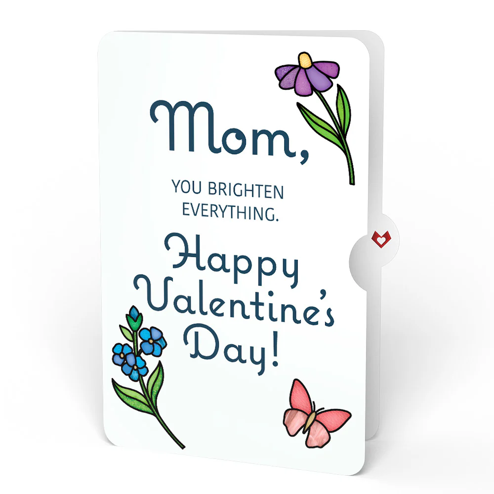 Vibrant Tulip Valentine Suncatcher Bouquet and Sentiment Set for Mom - Image 4