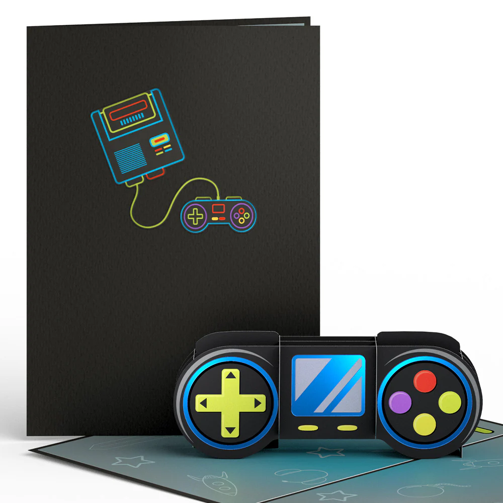 Video Gamer Pop-Up Card