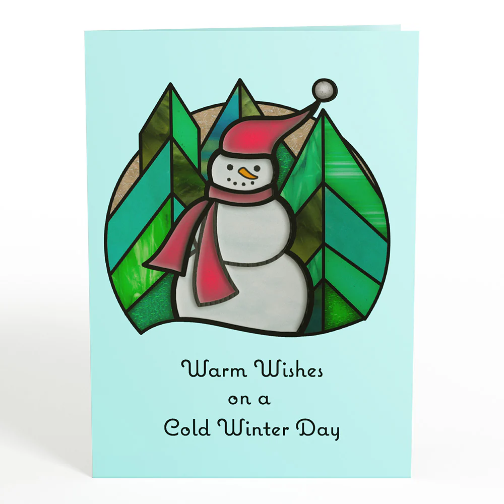 Warm Wishes Snowman Suncatcher Card - Image 5