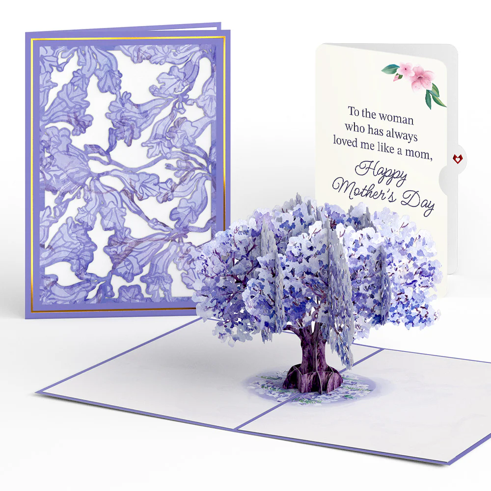 Watercolor Jacaranda Tree Mother's Day Pop-Up Card and Loved Me Like A Mom Sentiment Set