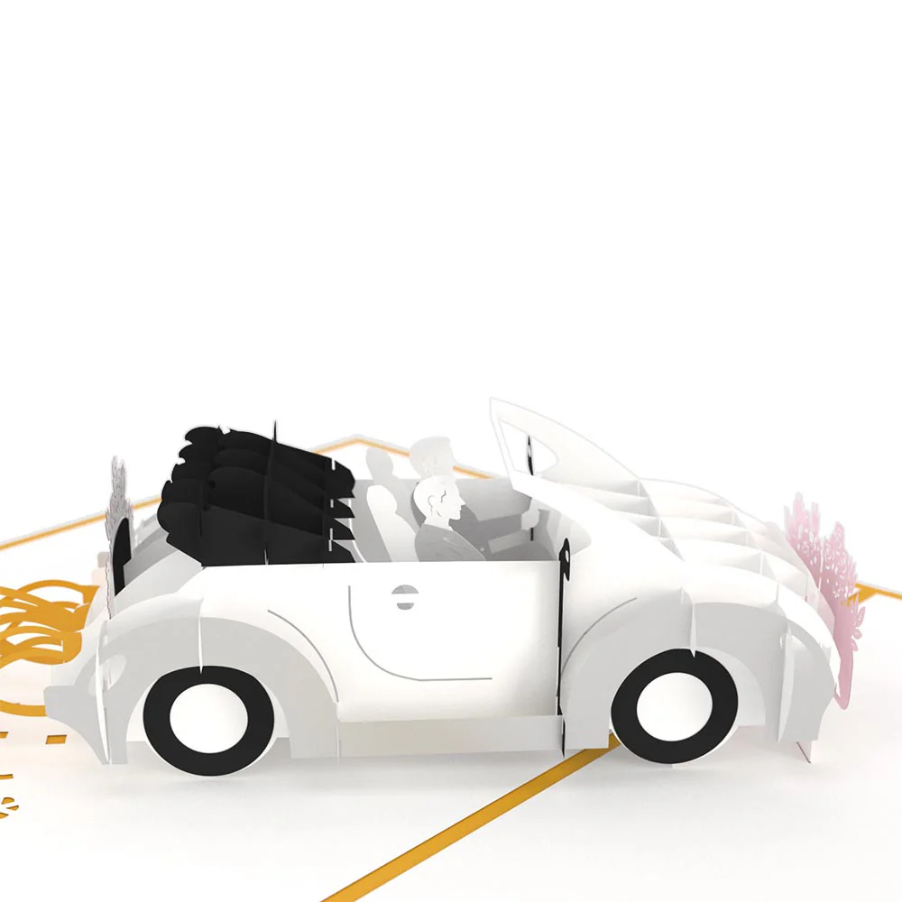 Wedding Car Grooms Pop-Up Card - Image 2