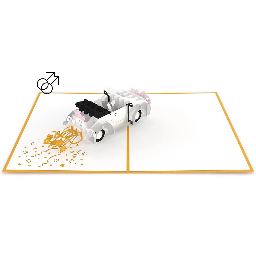 Wedding Car Grooms Pop-Up Card - Image 3