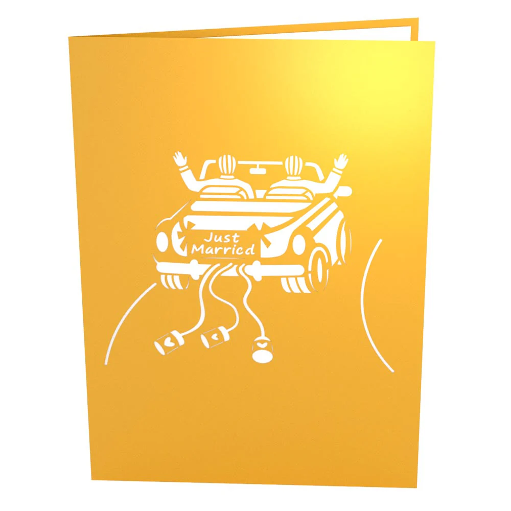 Wedding Car Grooms Pop-Up Card - Image 4