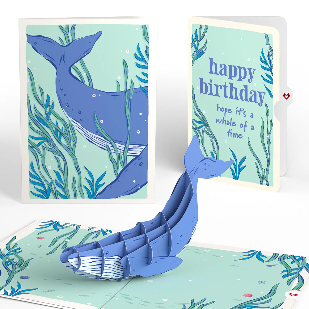 Whale Beneath the Waves Birthday Pop-Up Card and Sentiment Set