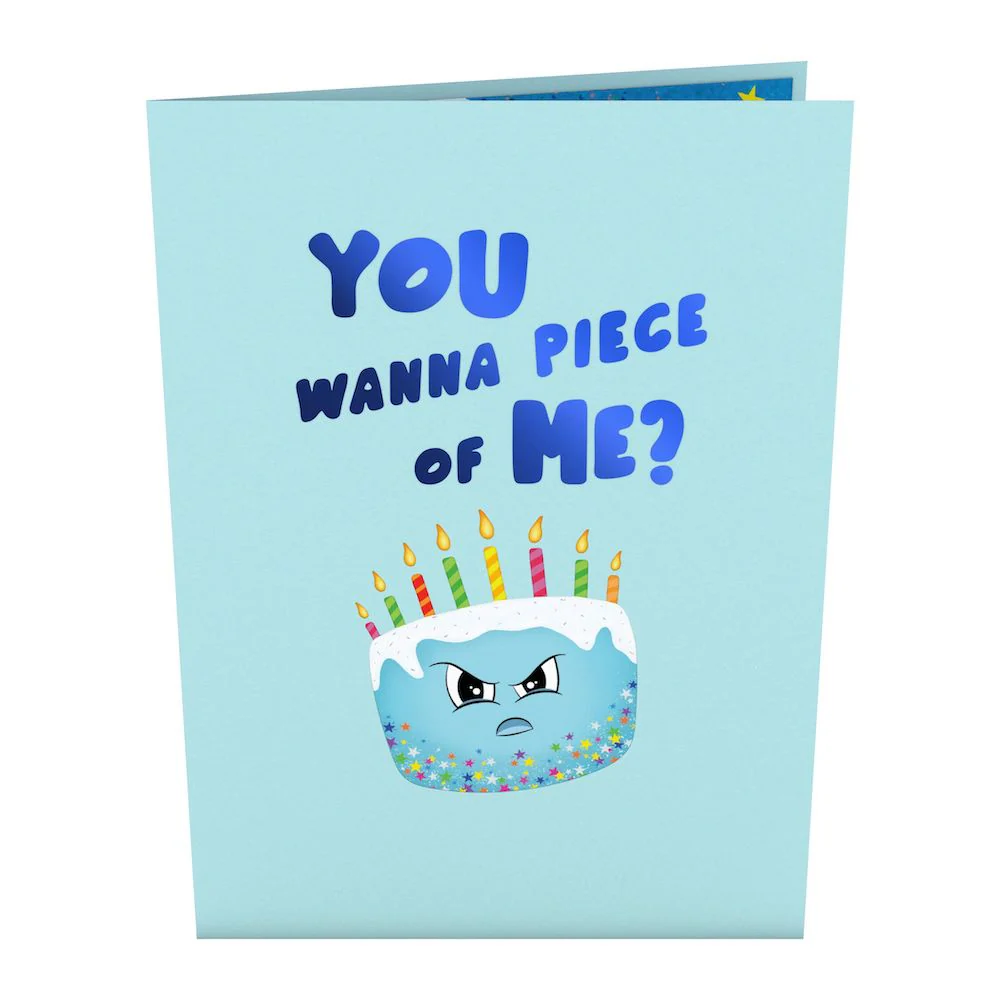 Whimsical Birthday Cake Slice Pop-Up Card - Image 4