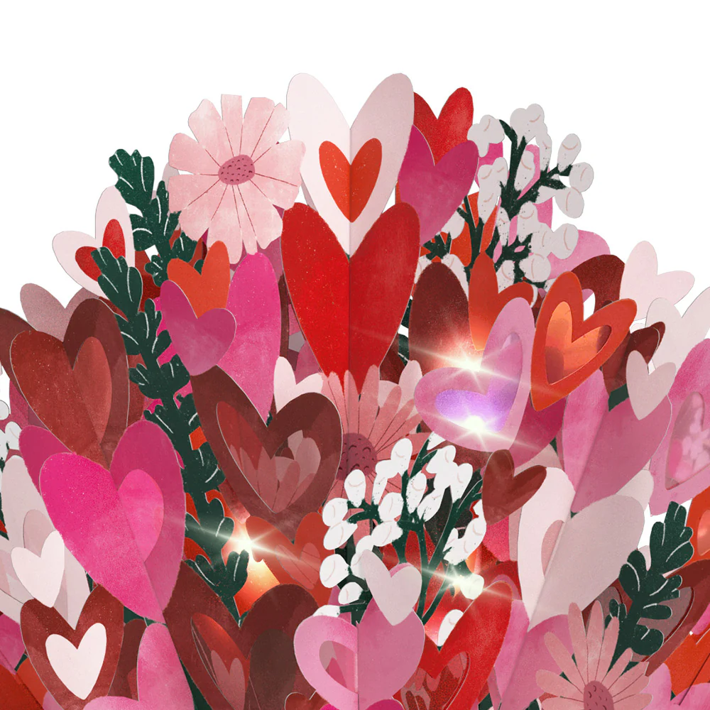 Whimsical Hearts Father's Day Light-Up Bouquet and Sentiment Set - Image 3
