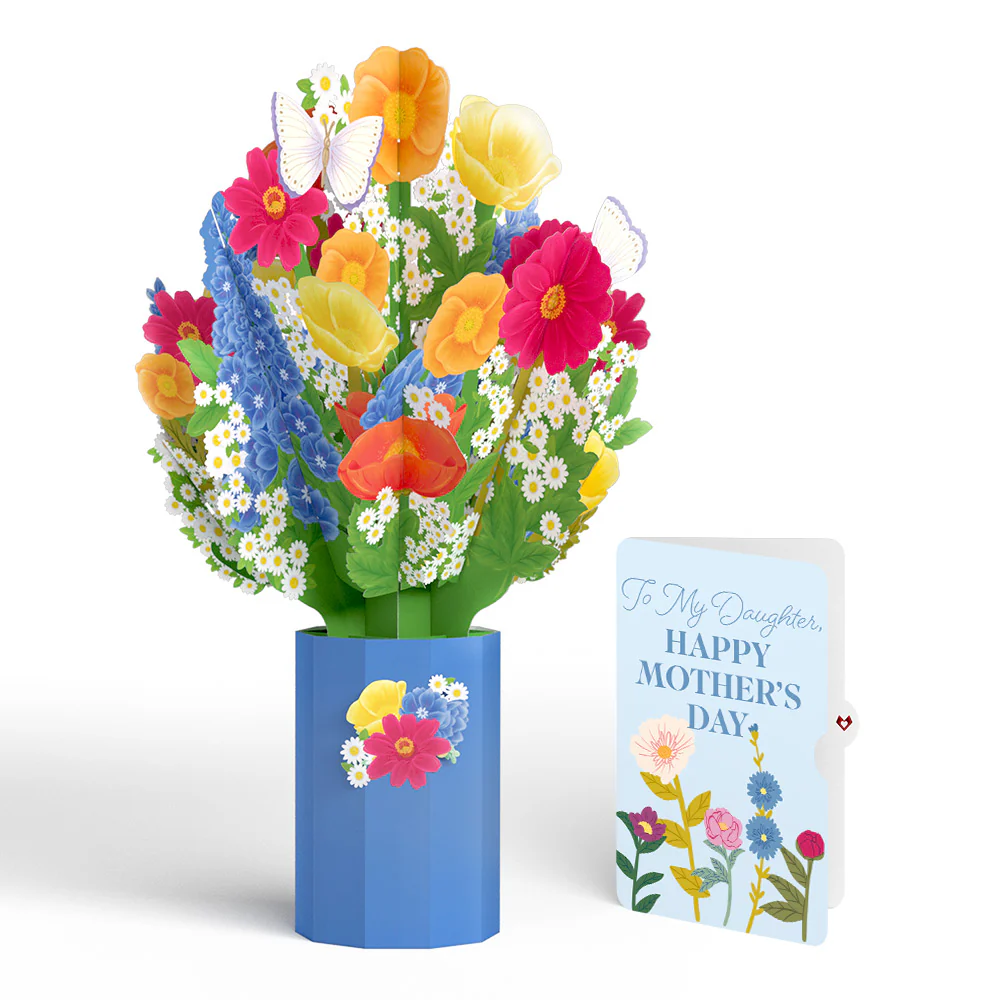 Wildflower Mother's Day Bouquet and Sentiment Set for Daughter