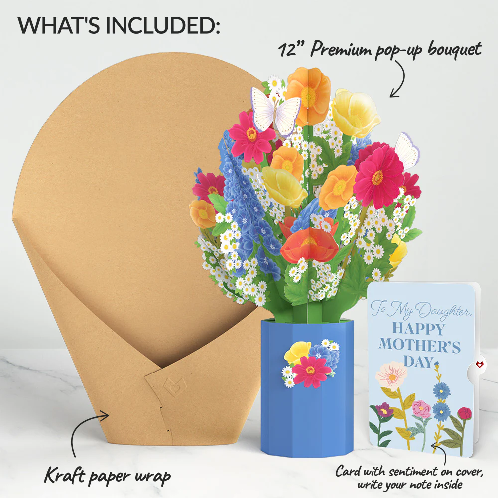 Wildflower Mother's Day Bouquet and Sentiment Set for Daughter - Image 2