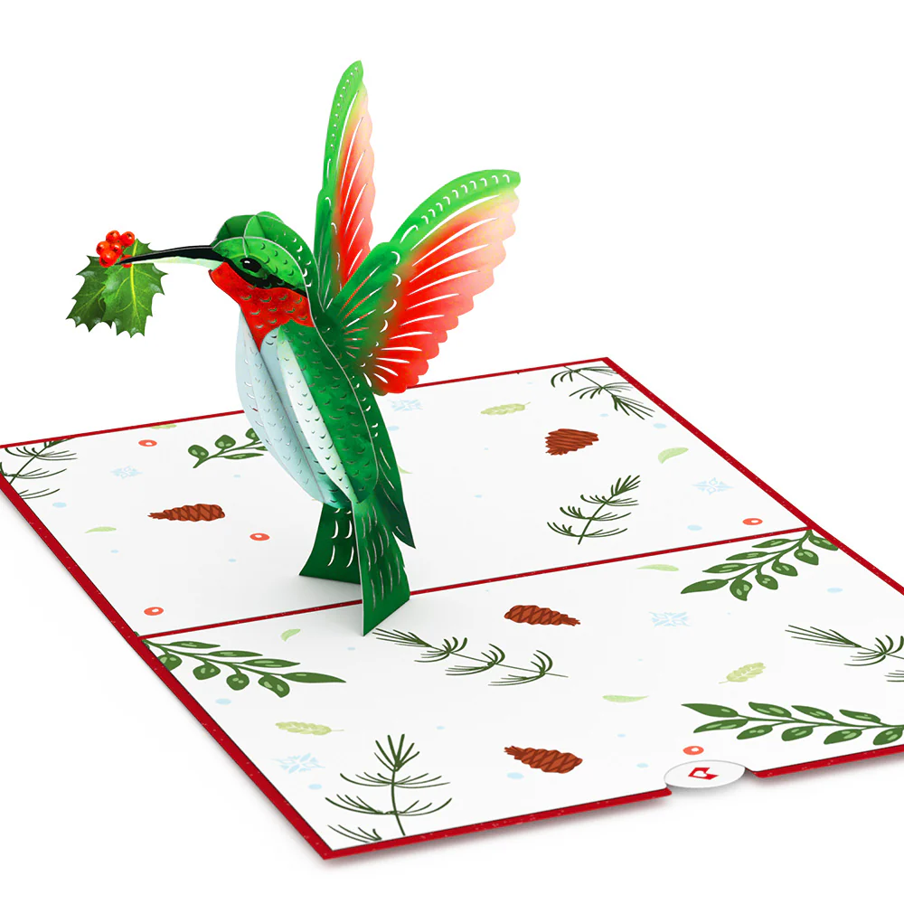 Winter Hummingbird Pop-Up Card - Image 3