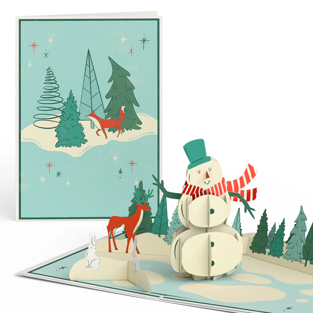 Winter Snowman Pop-Up Card