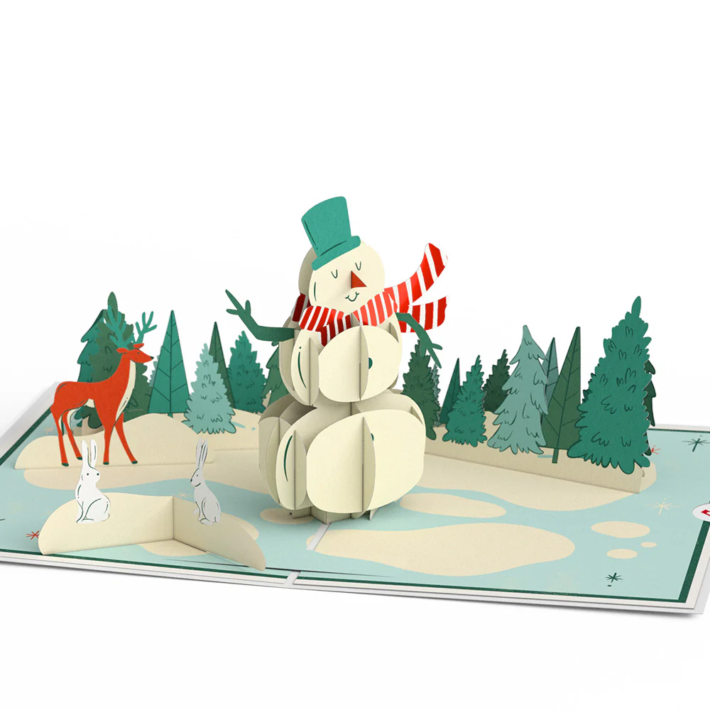 Winter Snowman Pop-Up Card - Image 3