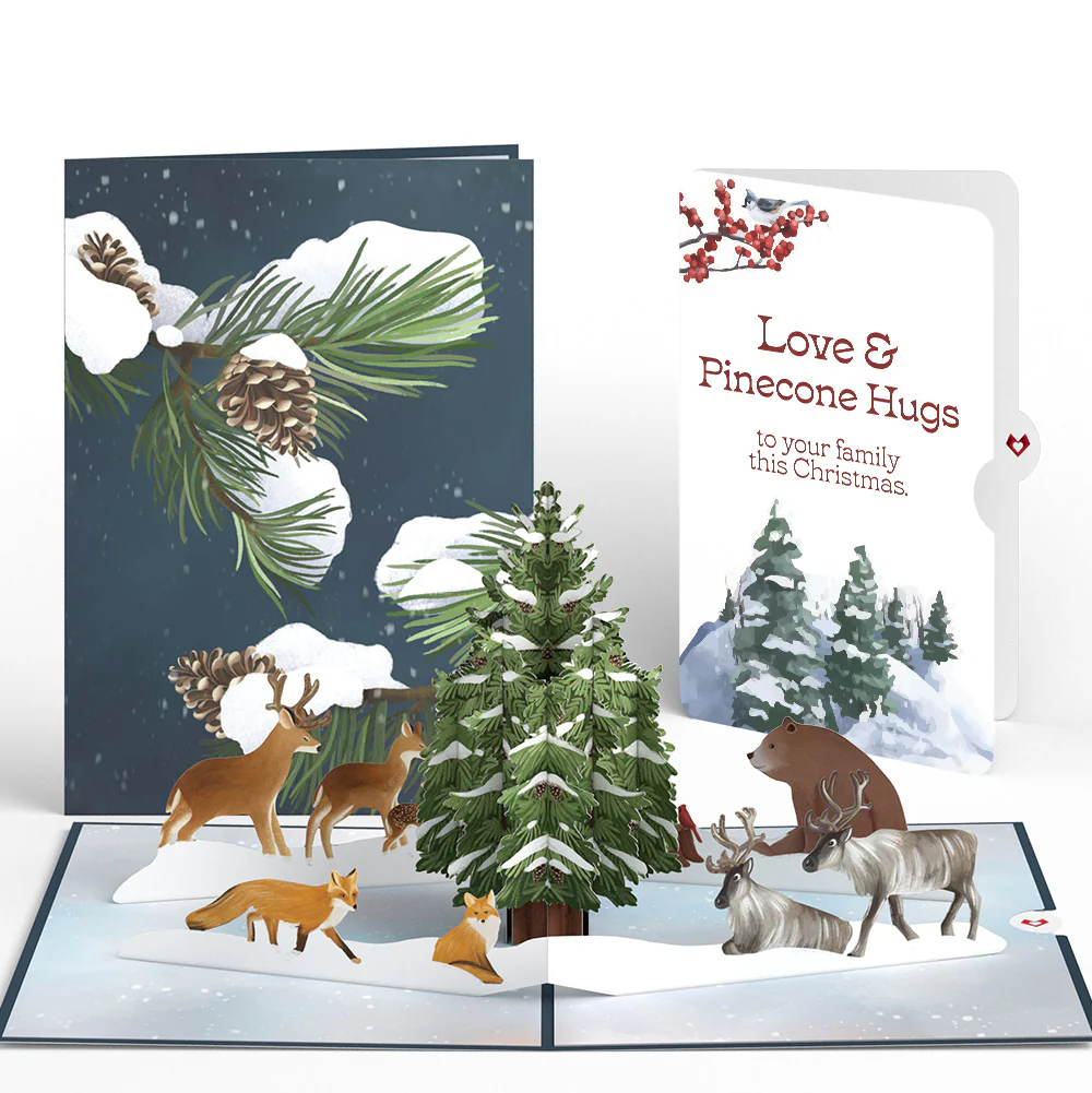 Winter's Eve Vigil Pop-Up Card and Sentiment Set for Family