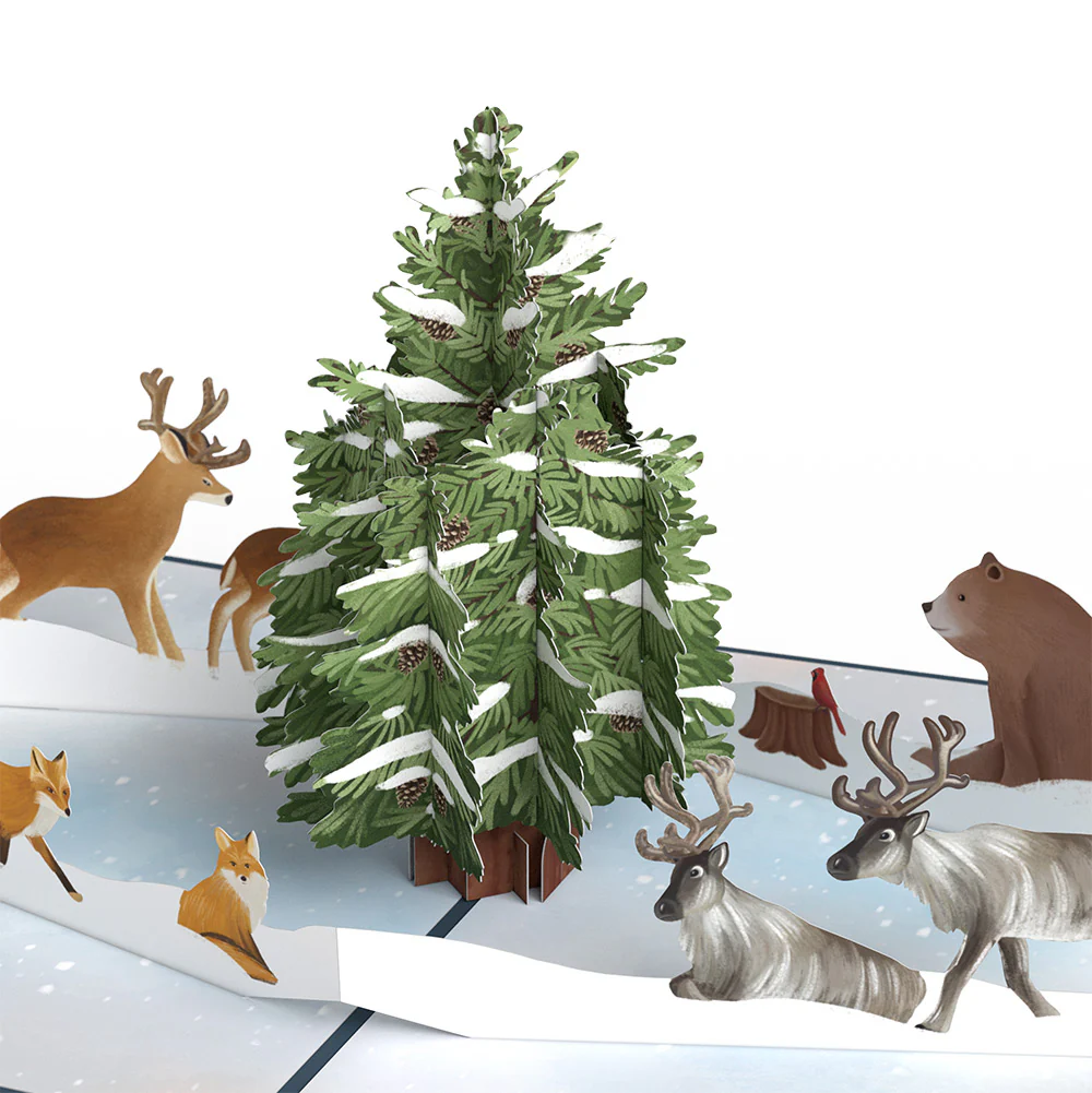 Winter's Eve Vigil Pop-Up Card and Sentiment Set for Family - Image 3
