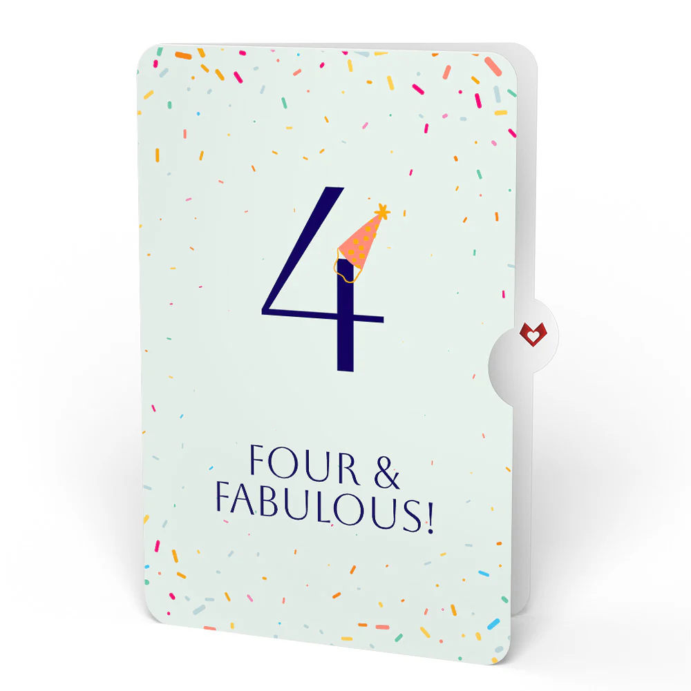 Wishing You a Happy 4th Birthday Music and Lights Pop-Up Card and Party Hat Sentiment Set - Image 4