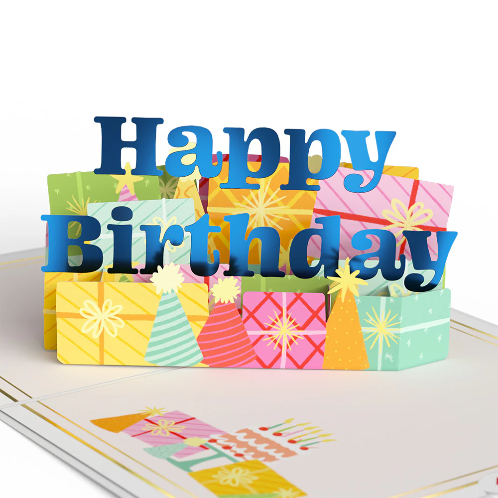 Wishing You a Happy Birthday Pop-Up Card & Bouquet Bundle - Image 3