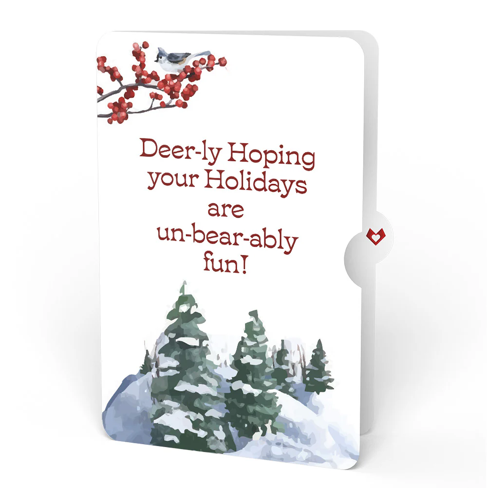 Woodland White Christmas Pop-Up Card and Snowy Forest Sentiment Set - Image 4