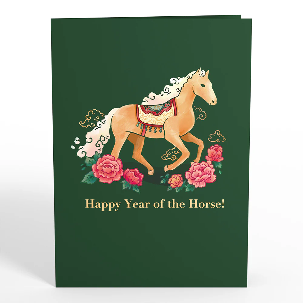 Year of the Horse Lunar New Year Pop-Up Card - Image 4