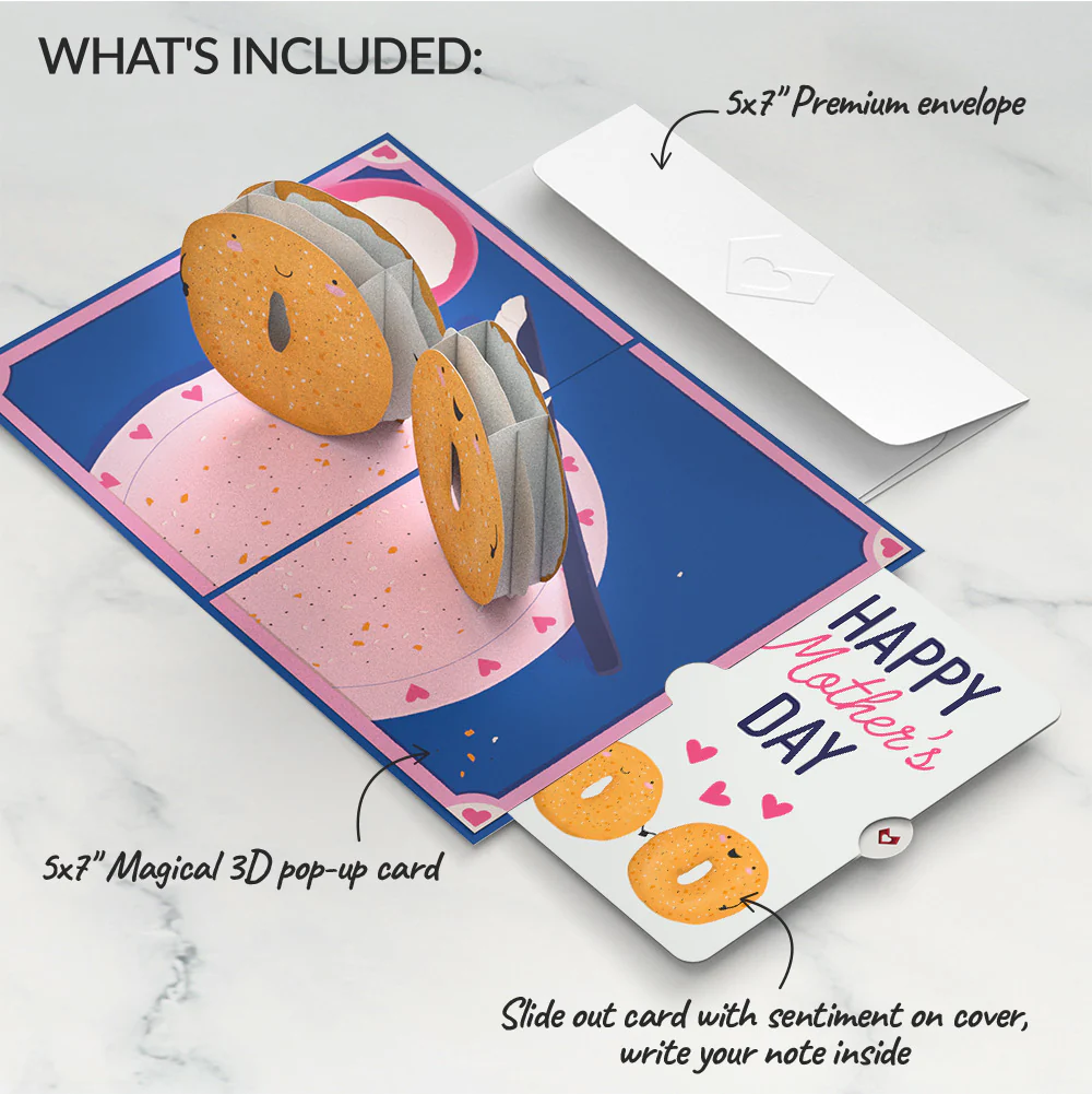 You Are My Everything Bagel Mother’s Day Pop-Up Card and Sentiment Set - Image 2