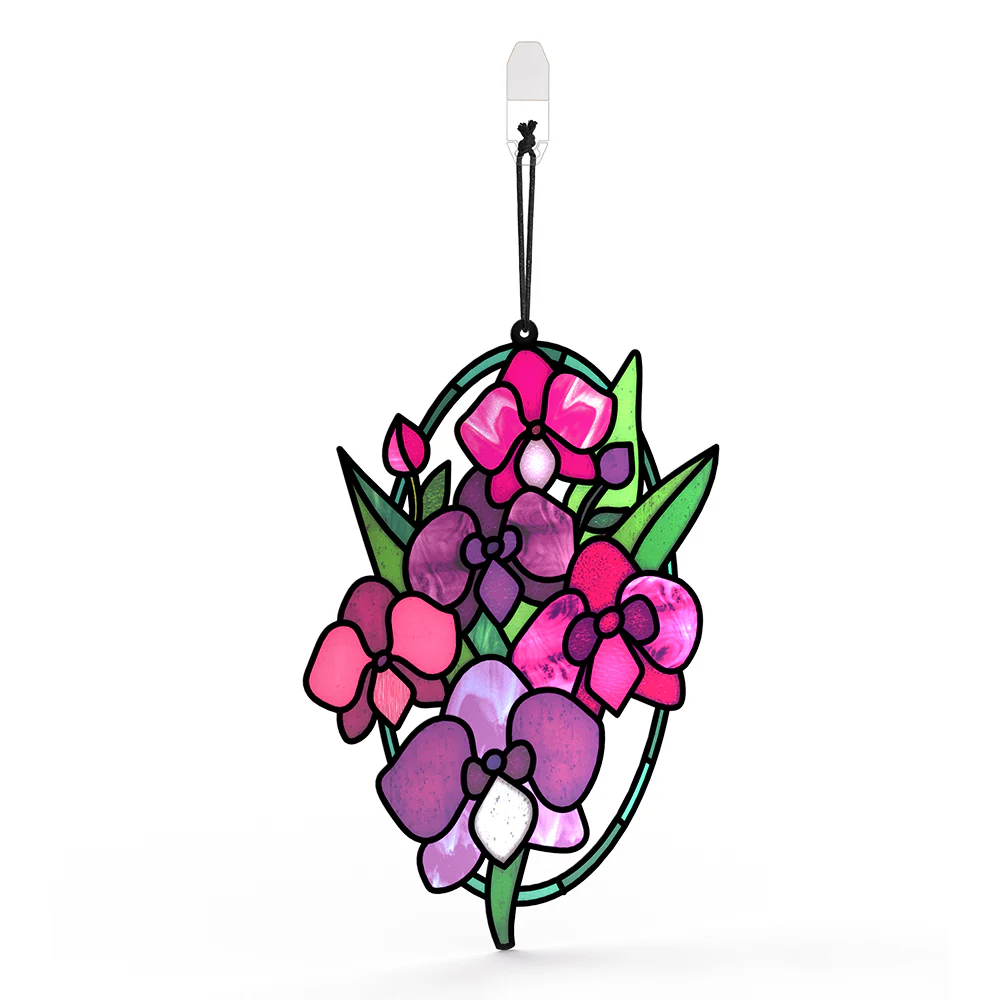 You Make Things Bloom Orchid Suncatcher Card - Image 3