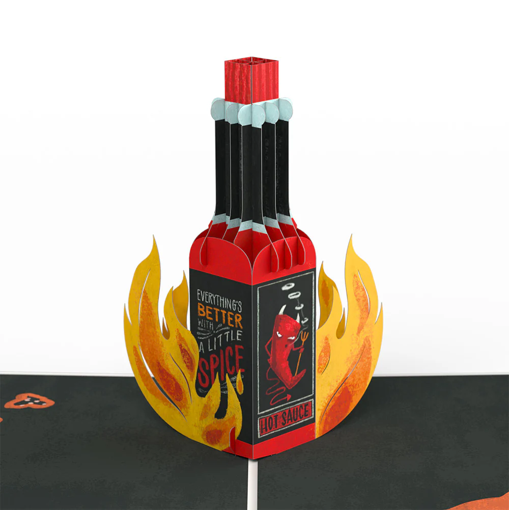 You’re So Hot - Hot Sauce Valentine Pop-Up Card and Sentiment Set - Image 3