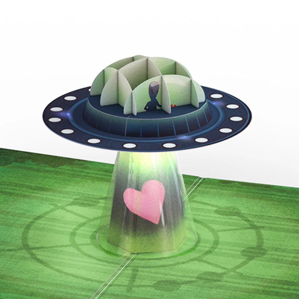 You've Abducted My Heart Mother’s Day Light-Up Pop-Up Card and Sentiment Set for Aunt - Image 3
