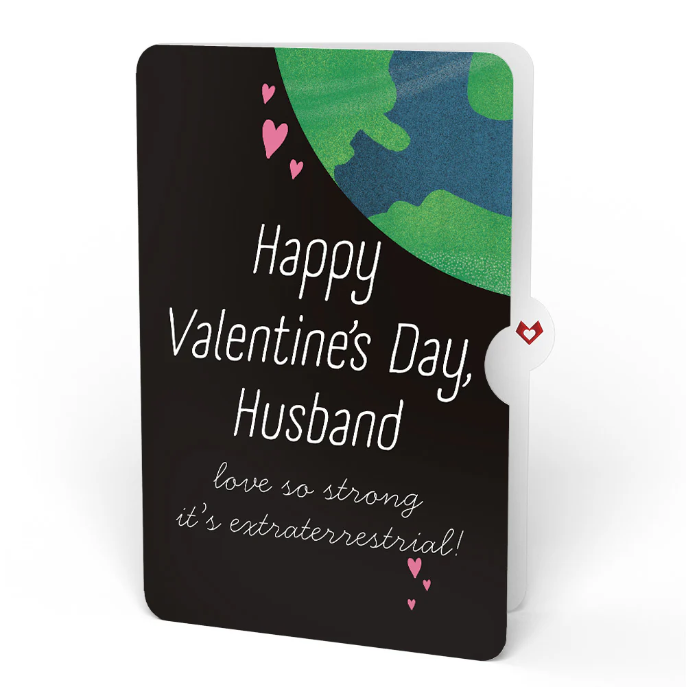 You've Abducted My Heart Valentine Light-Up Pop-Up Card and Sentiment Set for Husband - Image 4